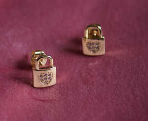 Lock - Stud Earring