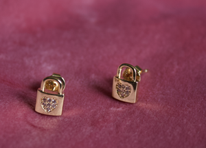 Lock - Stud Earring