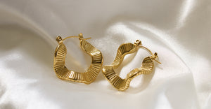 Wavy Hoop Earrings