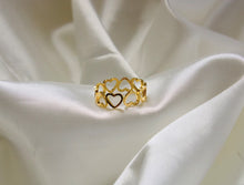 Load image into Gallery viewer, Mini Hearts Ring - Adjustable
